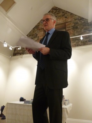 Anthony speaking at the launch of Birds of the Home Place