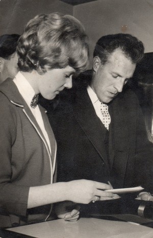 Anne Shaw, later Hailes, with Bruce Forsyth at Ulster Television