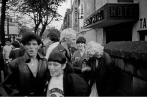 Outside the Arts Theatre, Ulster Actors cast from Rocking 60s