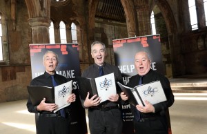 This is of three members of The Belfast Opera Community Chorus within Carlisle Memorial Church. L-R they are Chris Scallan, Charles O’Kelly and Michael Murray. 