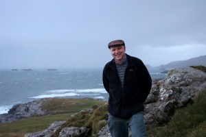 Paul Clements at Banba's Crown, Malin Head in Donegal, the starting point of his epic journey along the Wild Atlantic Way