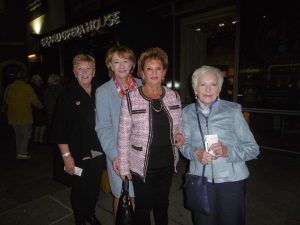 On the way into see Breakfast at Tiffanys - Adrienne Catherwood, Betty Scott and Pauline