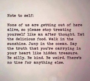 note to self