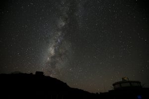 The Milky Way over the Maui Space Surveillance Complex. Maui's climate provides virtually year-round viewing conditions made possible due to the dry, clean air and minimal scattered light from surface sources which enable visibility exceeding 150 km. (U.S. Air Force photo/Tech. Sgt. Bennie J. Davis III)