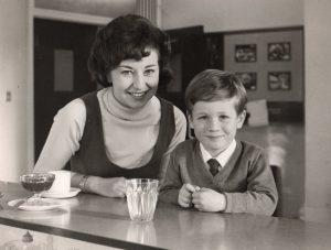 Miss Adrienne with a young guest on Romper Room