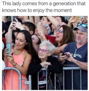 old lady no phone